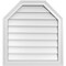 Ekena Millwork Octagonal Top Surface Mount PVC Gable Vent w/ 2"W x 1-1/2"P Brickmould Frame, 24"W x 26"H GVPOT24X2602SN - alternate 1